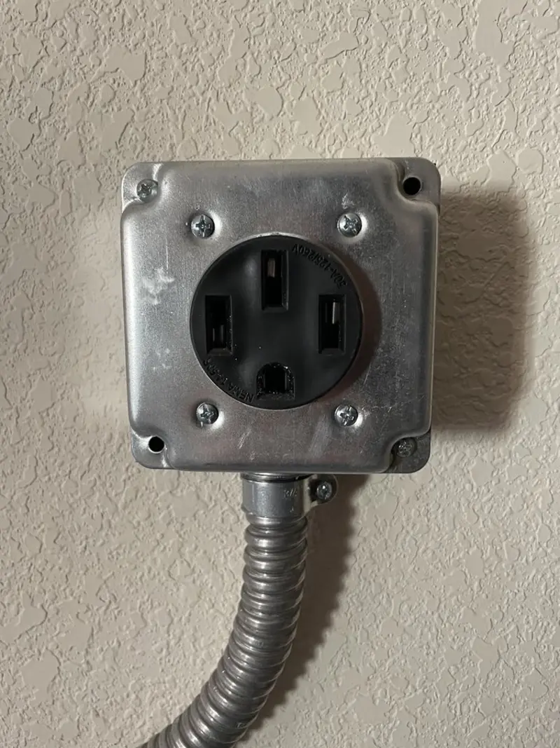 NEMA 14-50 outlet installed for Smart Home Electrical in Shelley